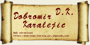 Dobromir Karalejić vizit kartica